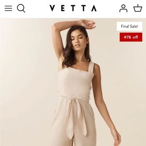VETTA The Linen Two Piece Apron Jumpsuit